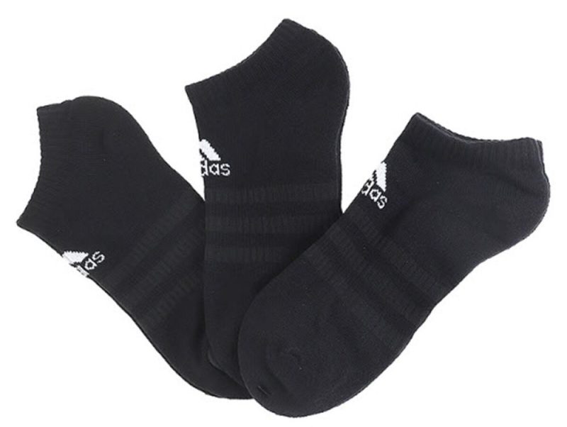 adidas cushioned low cut black socks 3 pairs 803828