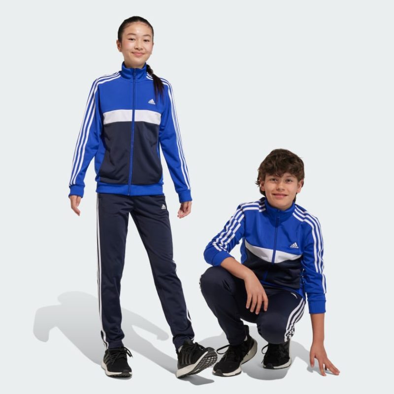 adidas infants 3 stripes tiberio tracksuit lucid bluenavywhite 123332