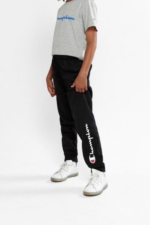 champion junior script black trackpants 346130