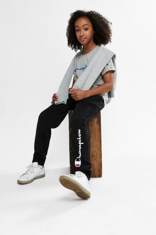 champion junior script black trackpants 476191