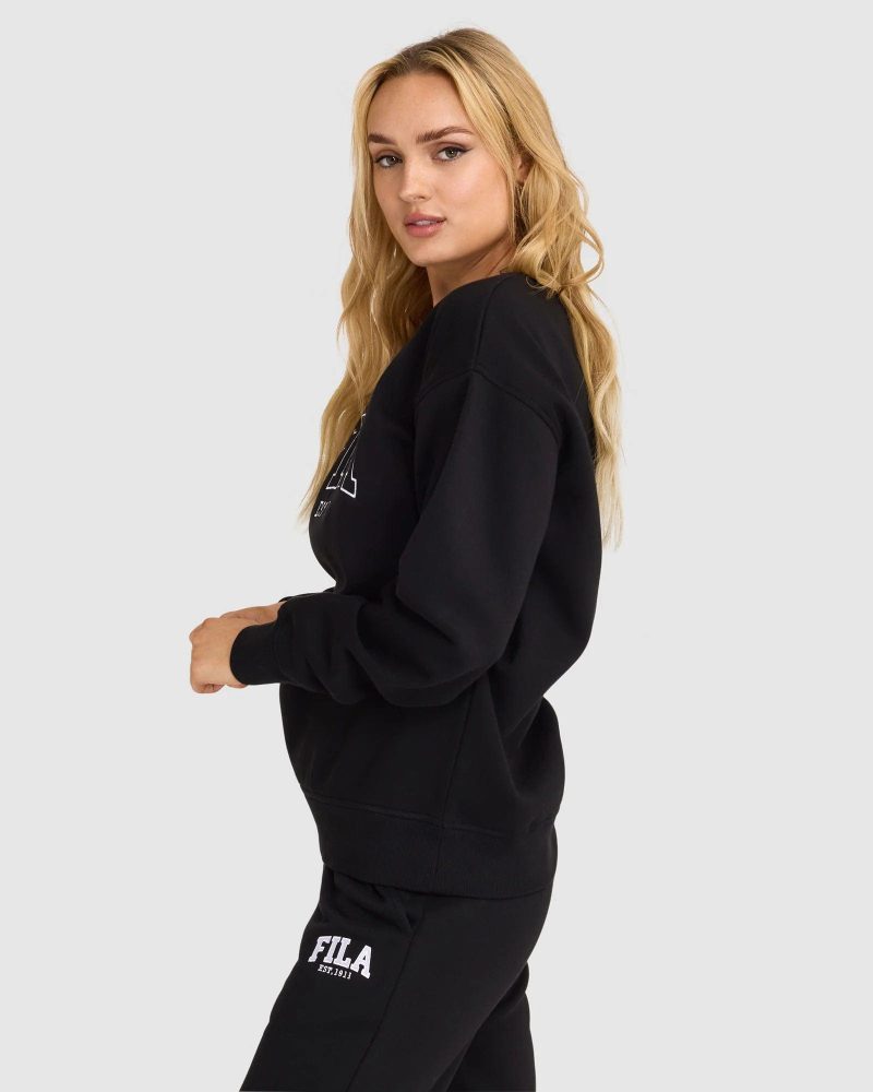 fila unisex uc4zero black crew sweatshirt 312260