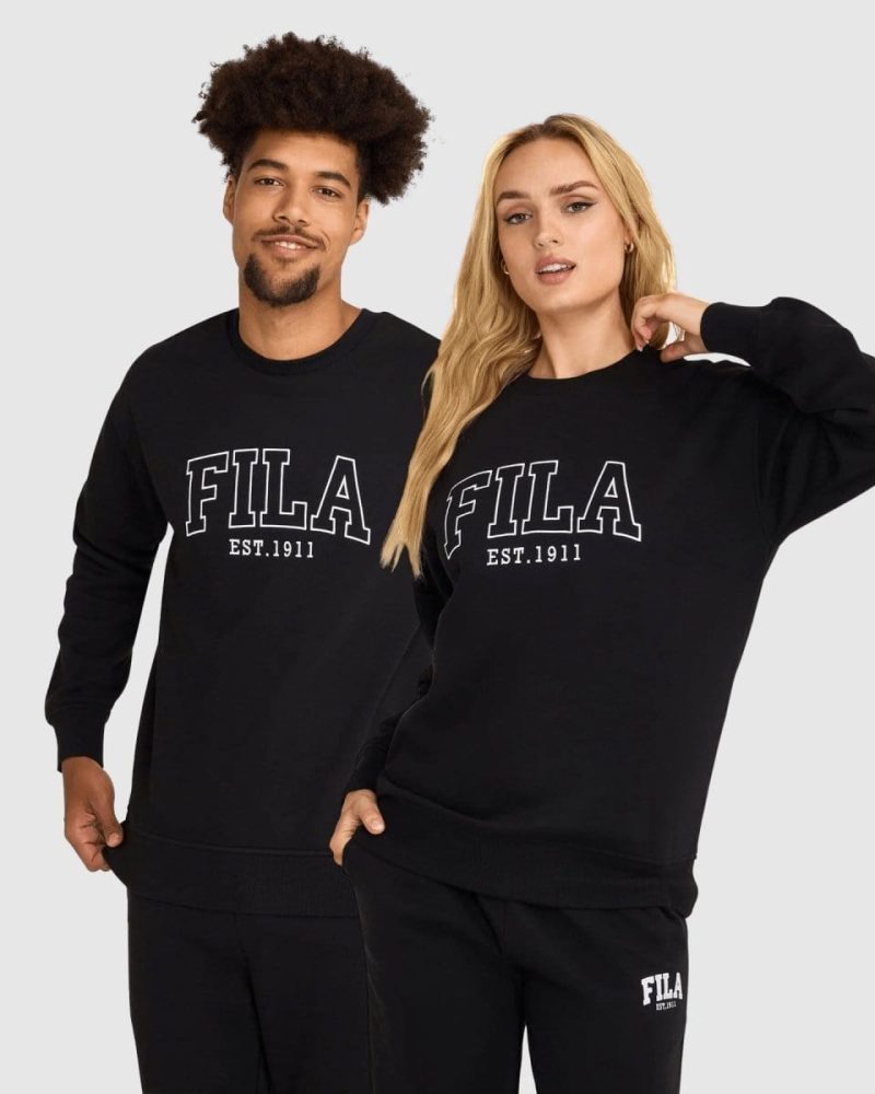 fila unisex uc4zero black crew sweatshirt 346810