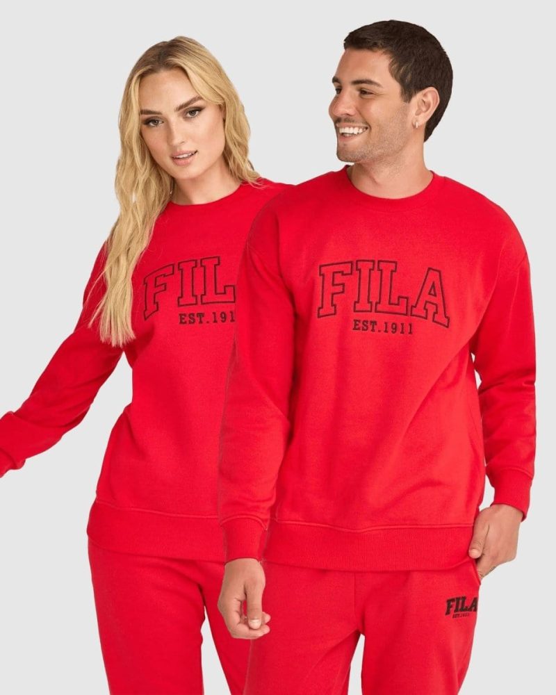 fila unisex uc4zero red crew sweatshirt 394686