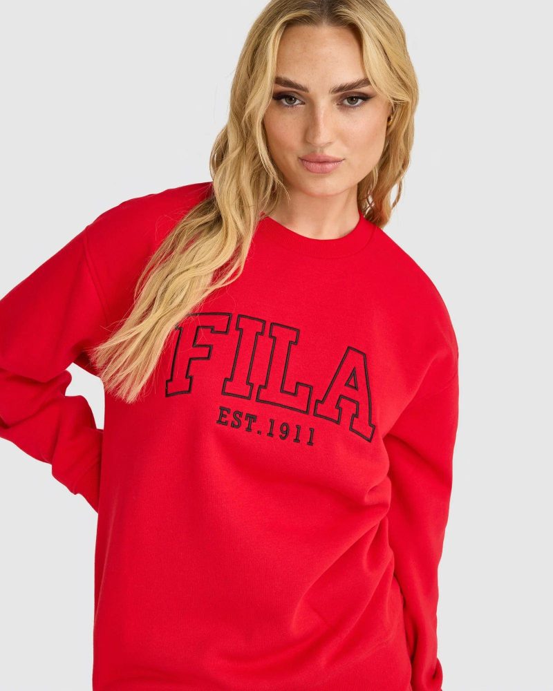 fila unisex uc4zero red crew sweatshirt 757508