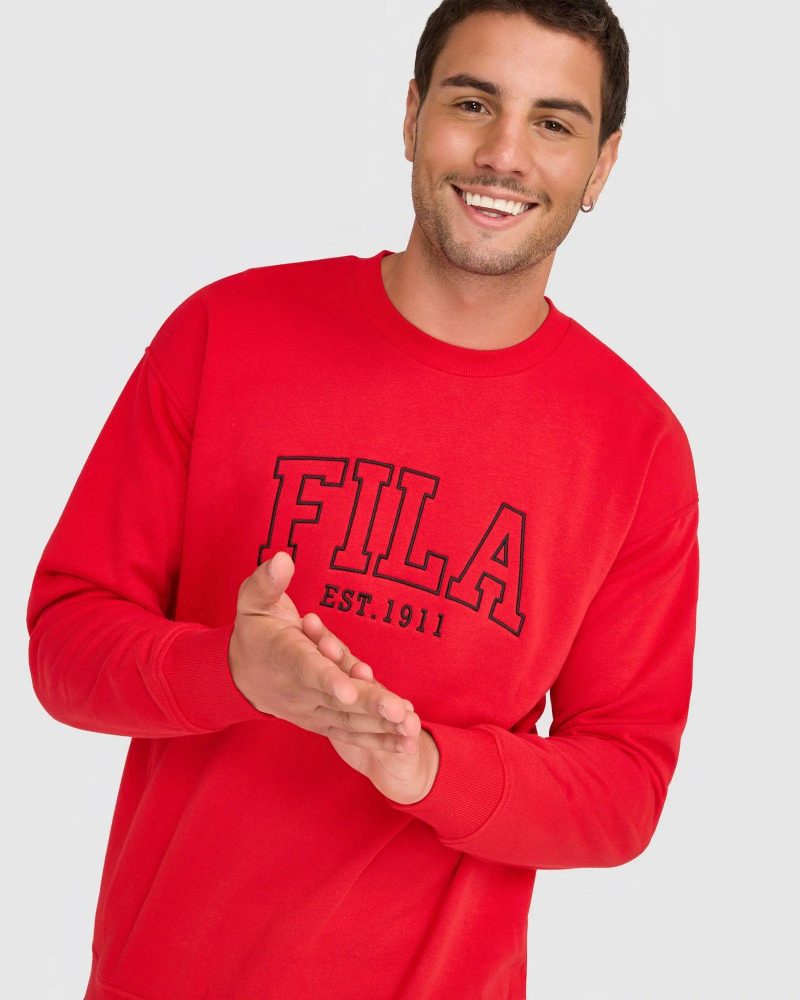 fila unisex uc4zero red crew sweatshirt 916616