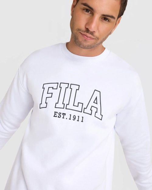 fila unisex uc4zero white crew sweatshirt 600872