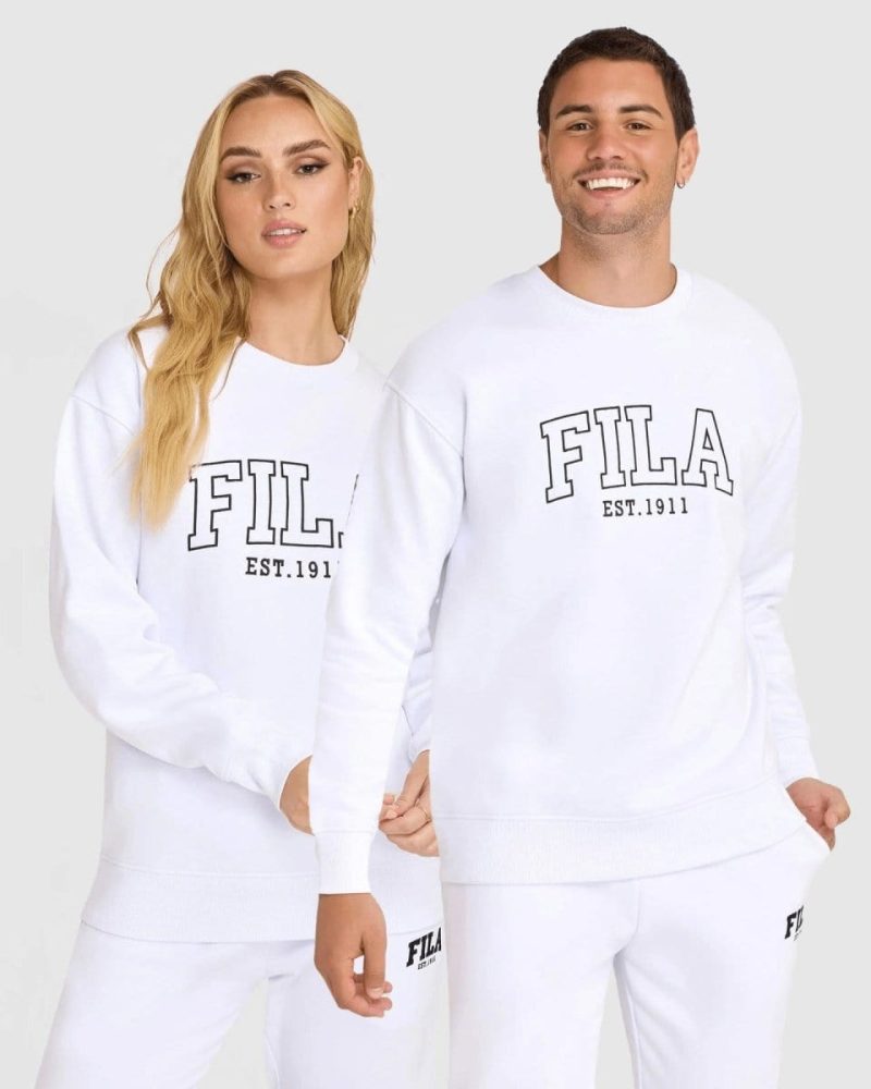 fila unisex uc4zero white crew sweatshirt 652565