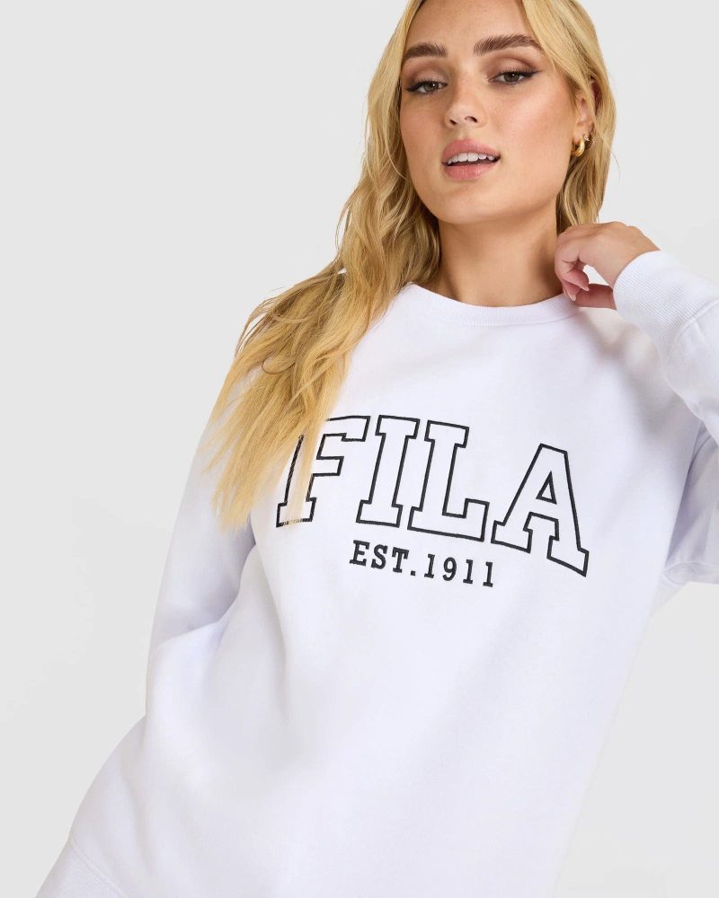 fila unisex uc4zero white crew sweatshirt 814791