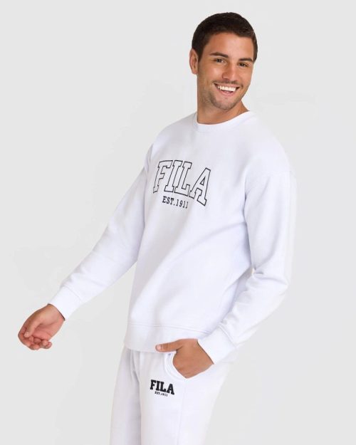 fila unisex uc4zero white crew sweatshirt 954270