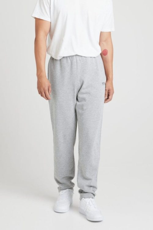 insport mens aspen grey trackpants open leg 296410