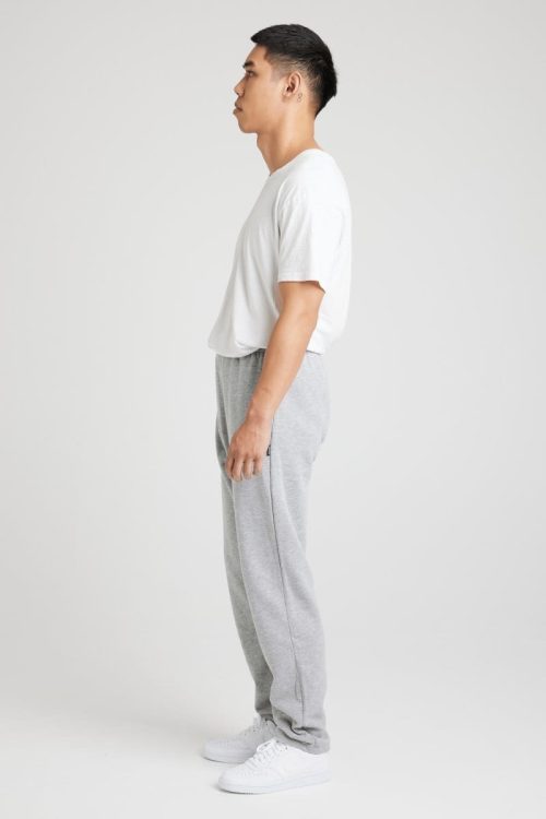 insport mens aspen grey trackpants open leg 599785