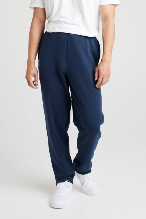 insport mens aspen navy trackpants open leg 401399