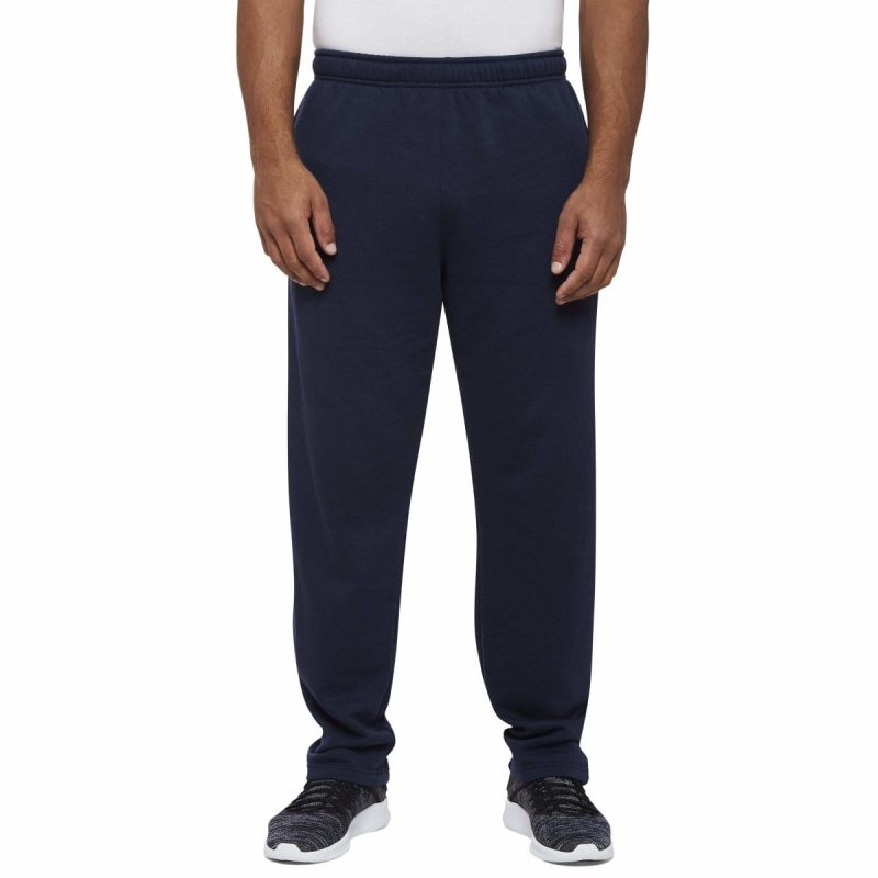 insport mens aspen navy trackpants open leg 729621