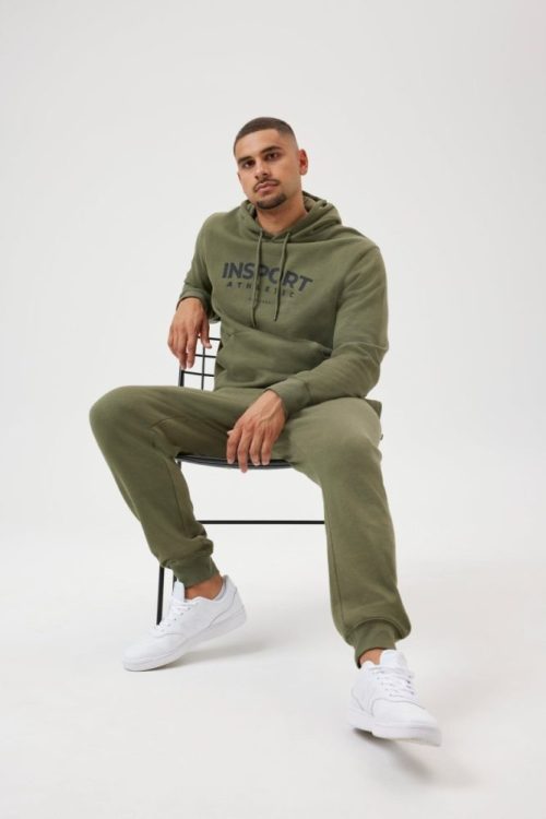 insport mens ralph military green trackpant 165911