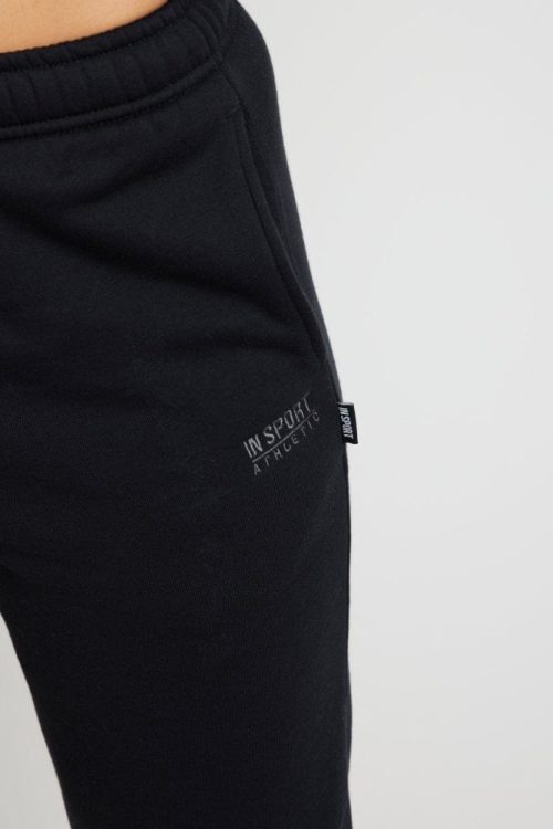 insport unisex alaska black elastic leg trackpants 672701