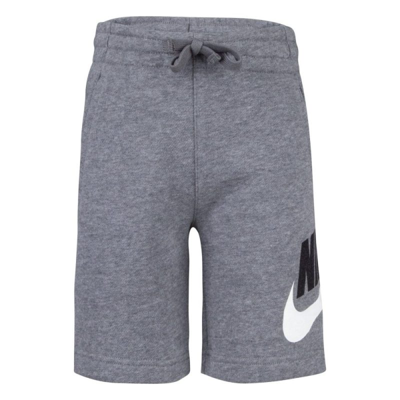 nike junior club sportswear heather grey shorts 337123