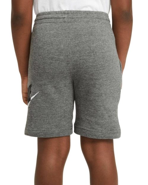 nike junior club sportswear heather grey shorts 612944