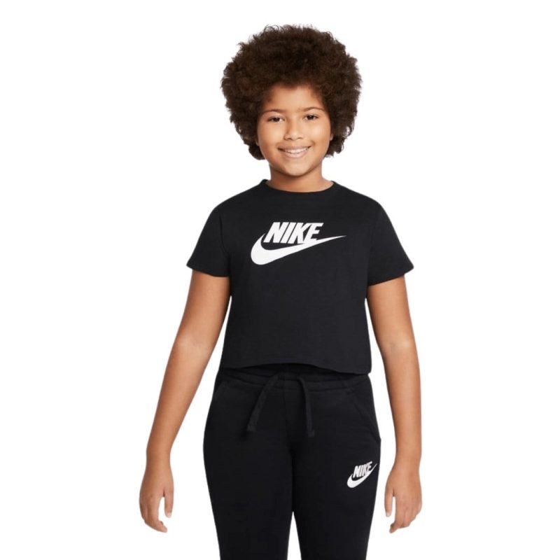 nike junior futura crop black tee 263023